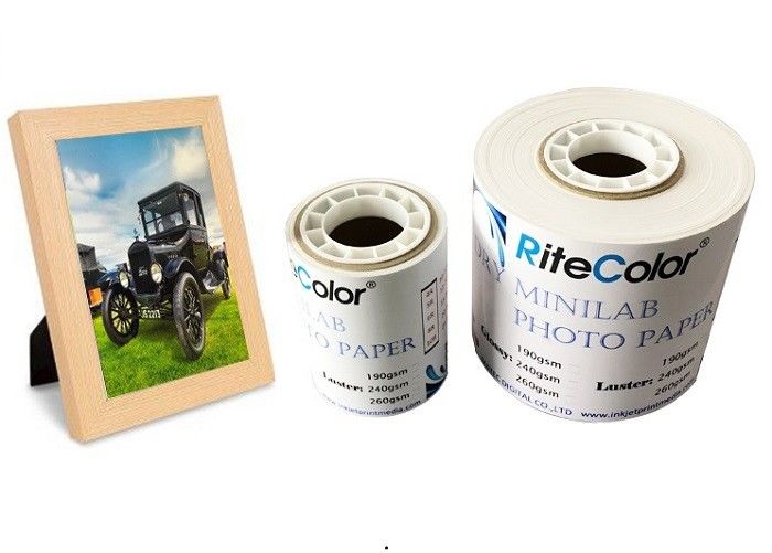 Foto seca Luster Waterproof Instant Dry Roll de papel del chorro de tinta 190gsm RC Minilab