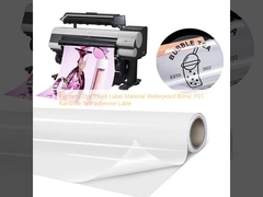 Material de etiqueta de inyección de tinta de colorante de pigmento impermeable 80mic PET Arco iris etiqueta autoadhesiva