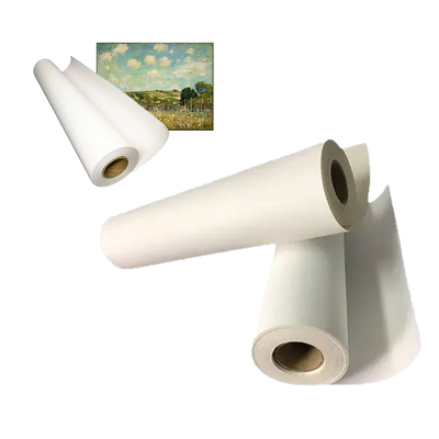 Rollo de lienzo de poliéster de inyección de tinta mate impermeable para impresión de tinta de colorante de pigmento
