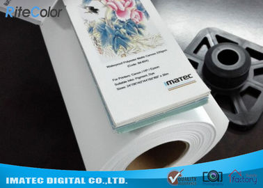 rollo 220gsm de Rolls de la lona del poliéster del espacio en blanco de la bella arte 300D para la impresora del formato grande