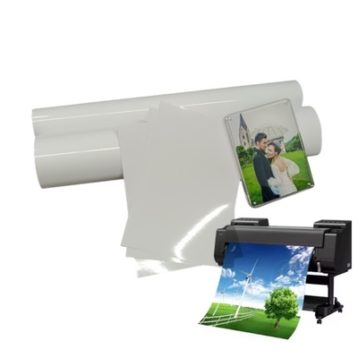 Papel fotográfico RC Brillante Rolos de Impresión de pigmento Rollo de papel fotográfico de inyección de tinta