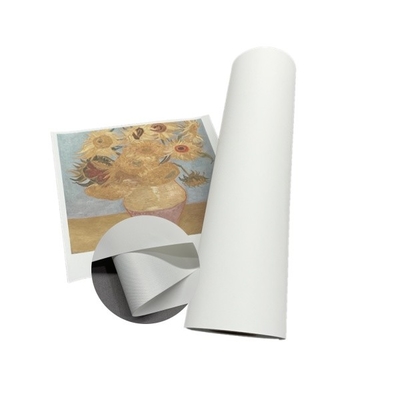 Precio de fábrica Tinta de poliéster de lienzo rollo 280gsm lienzo mate para la impresión de inyección de tinta