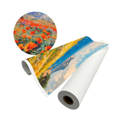 Rollo de lienzo de algodón polietileno de 300 gramos para impresoras de gran formato y obras de arte de pared