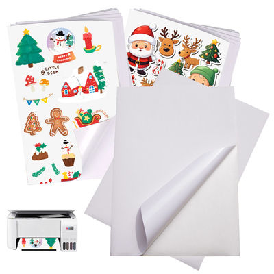 Autoadhesivo 90gm Etiquetas de papel brillante para impresión por chorro de tinta