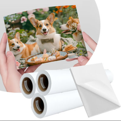 Papel adhesivo autoadhesivo de etiqueta mate con inyección de tinta de colorante de pigmento de 108 gramos