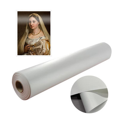 Rollos de lienzo de poliéster de alto brillo de 320 gramos para impresión de bellas artes en galerías y museos