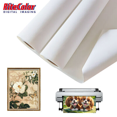 420gm Lienzo de inyección de tinta de polialgodón mate impermeable para impresión de bellas artes y producción profesional de fotos