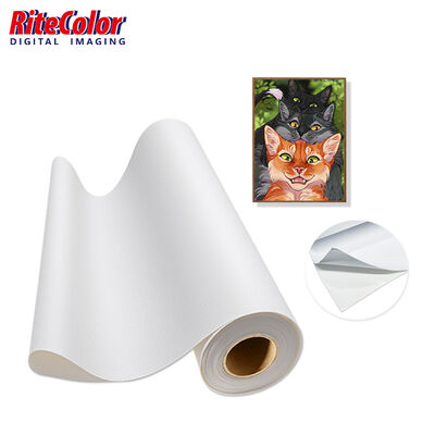 Lienzo autoadhesivo impermeable mate de 350 g/m² para arte de pared de alta resolución y decoración de interiores