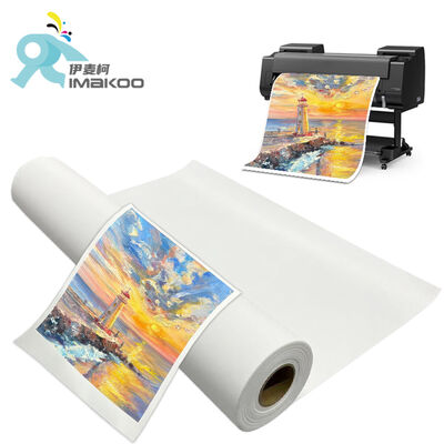44 pulgadas de arte profesional 100% de poliéster de lona rollos de gran formato en blanco mate 280gsm para la impresión de inyección de tinta Giclee
