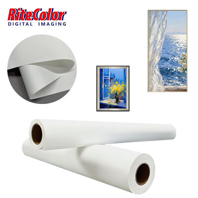 Rollo de lienzo de poliéster con acabado mate de 280 g/m² para impresión de inyección de tinta con tintas pigmentadas
