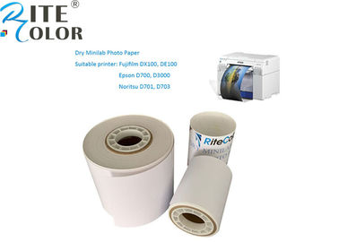 Color blanco revestido del lustre de Minilab de la foto del papel A4 de la hoja de la resina microporosa del rollo