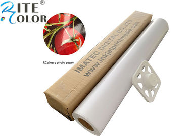 la resina brillante del formato RC de 190gsm Larget cubrió las tintas del pigmento/del tinte del rollo del papel de la foto