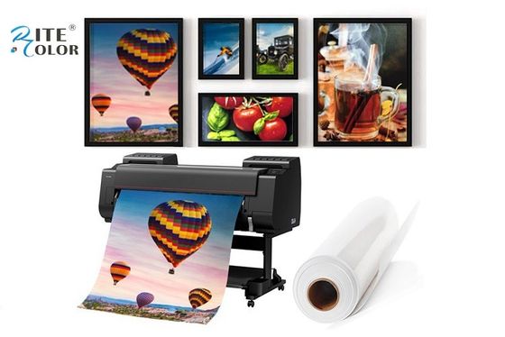 Rollo brillante del formato grande del papel de la foto del chorro de tinta 240gsm RC para las tintas del tinte del pigmento