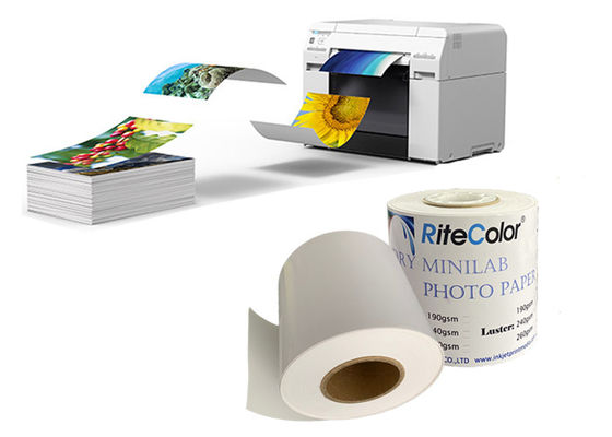 Rollo brillante seco inmediato del papel de la foto de RC Minilab para Fuji DX100 Epson
